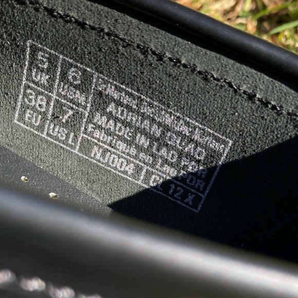 Dr. Martens Adrian Quad Bex Smooth Black Leather Tassel Fringe Platform Loafers - Picture 14 of 17